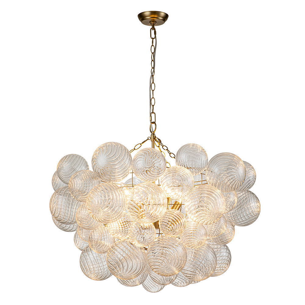 Lumière Cascade Glass Ball Chandelier – Modern Sculptural Pendant Light