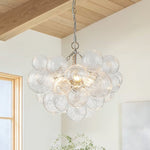 Lumière Cascade Glass Ball Chandelier – Modern Sculptural Pendant Light