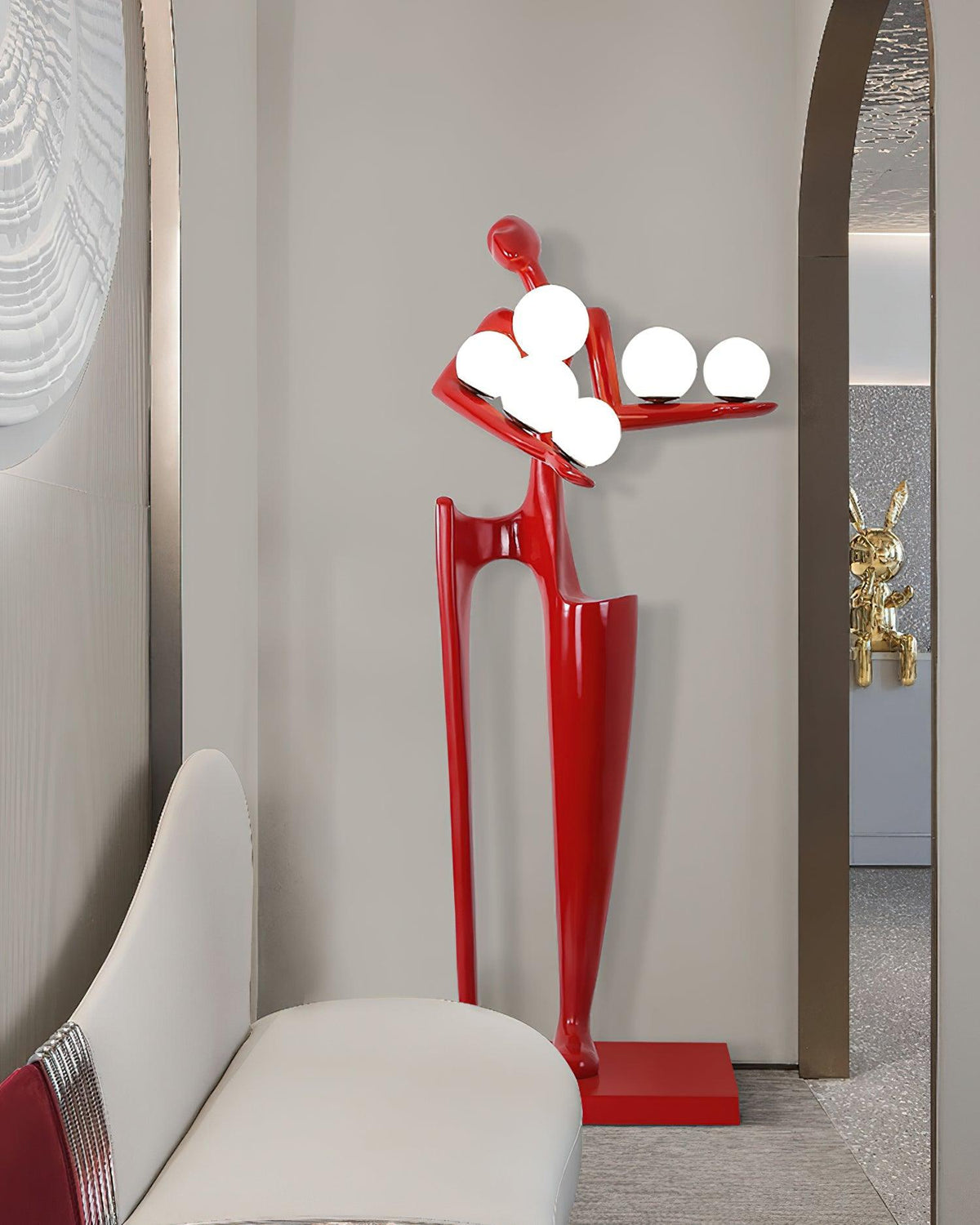 Illuminated Guardian Sculpture Floor Lamp