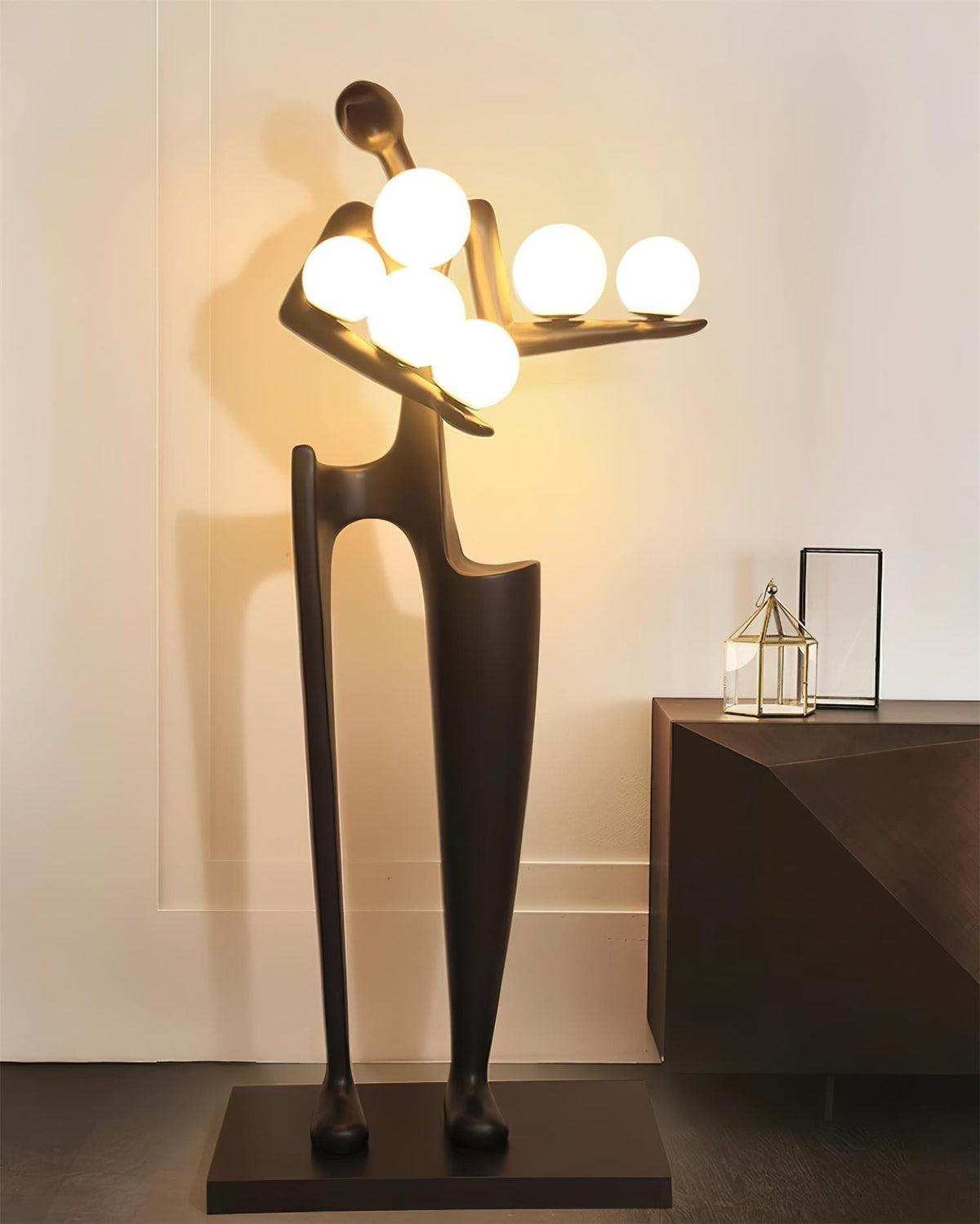 Illuminated Guardian Sculpture Floor Lamp