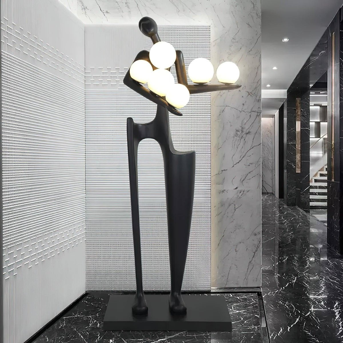 Illuminated Guardian Sculpture Floor Lamp