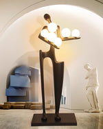 Illuminated Guardian Sculpture Floor Lamp