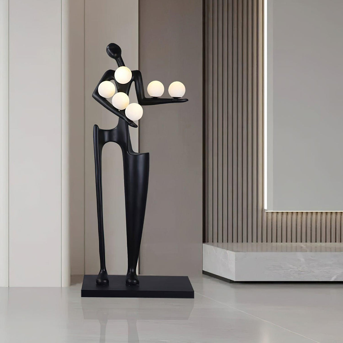 Illuminated Guardian Sculpture Floor Lamp