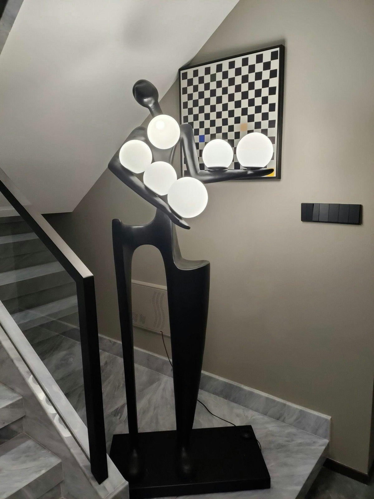 Illuminated Guardian Sculpture Floor Lamp