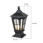 Retro Pavilion Shape Solar Powered Fence Post Light Ha080207