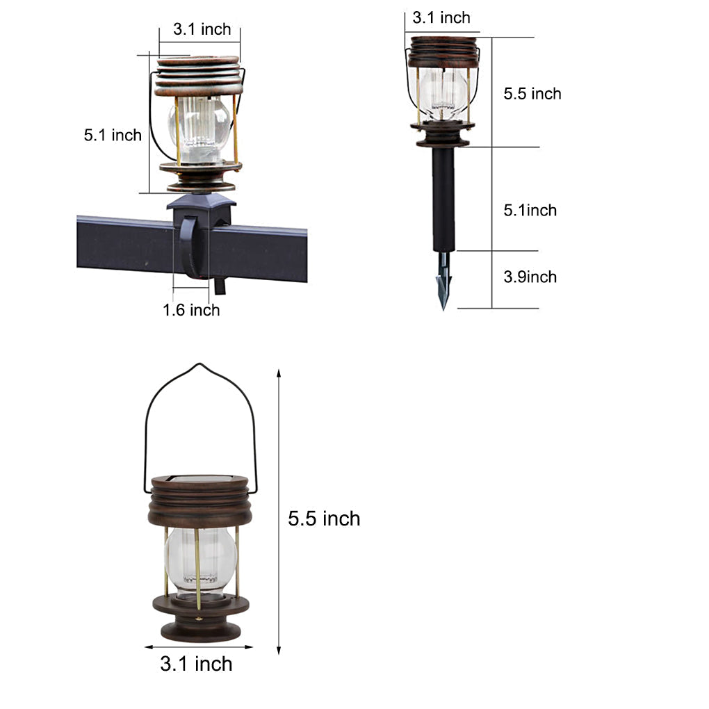 Retro Solar Powered Outdoor Light Ha080366