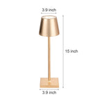 Top Hat Aluminum Rechargeable Portable Touch Control Table Lamp