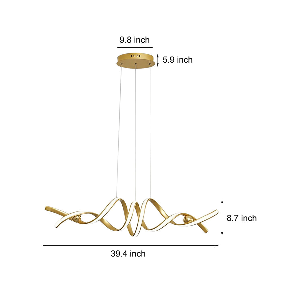 Wave Strip Twisted Creative Pendant Light Ha081811