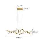 Wave Strip Twisted Creative Pendant Light Ha081811