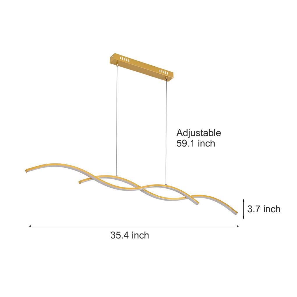 Wavy Lines Kitchen Ceiling Lamp Ha082788
