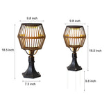 Matte Black Solar Caged Lantern for Modern Outdoor Spaces