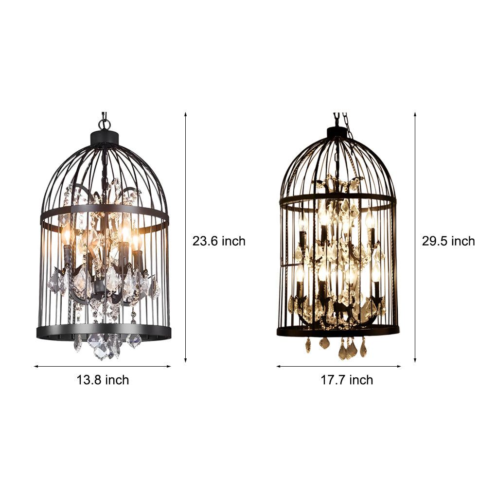 Birdcage Industrial Style Chandelier Ha092164