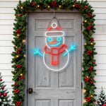 Modern Acrylic LED Snowman Sign with Dimmer for Festive Interiors