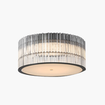 Lumière Crystal Flush Mount Ceiling Light in Black and Glass