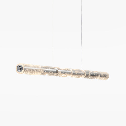 Modern Crystal Linear Pendant Light with Adjustable Cord