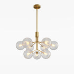 Solid Copper Glass Ball Chandelier | Modern Luxury Pendant Light