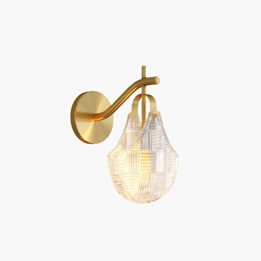 Lumière Minimalist Glass Wall Sconce in Copper, Nickel, or Black