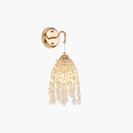 Crystal LED Wall Sconce in Gold Finish for Modern Interiors