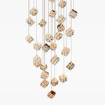 Aurelia Crystal Staircase Chandelier in Champagne Gold