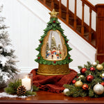 Nordic Christmas Tree Table Lamp with Music Box and Snowfall Effect