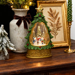 Nordic Christmas Tree Table Lamp with Music Box and Snowfall Effect