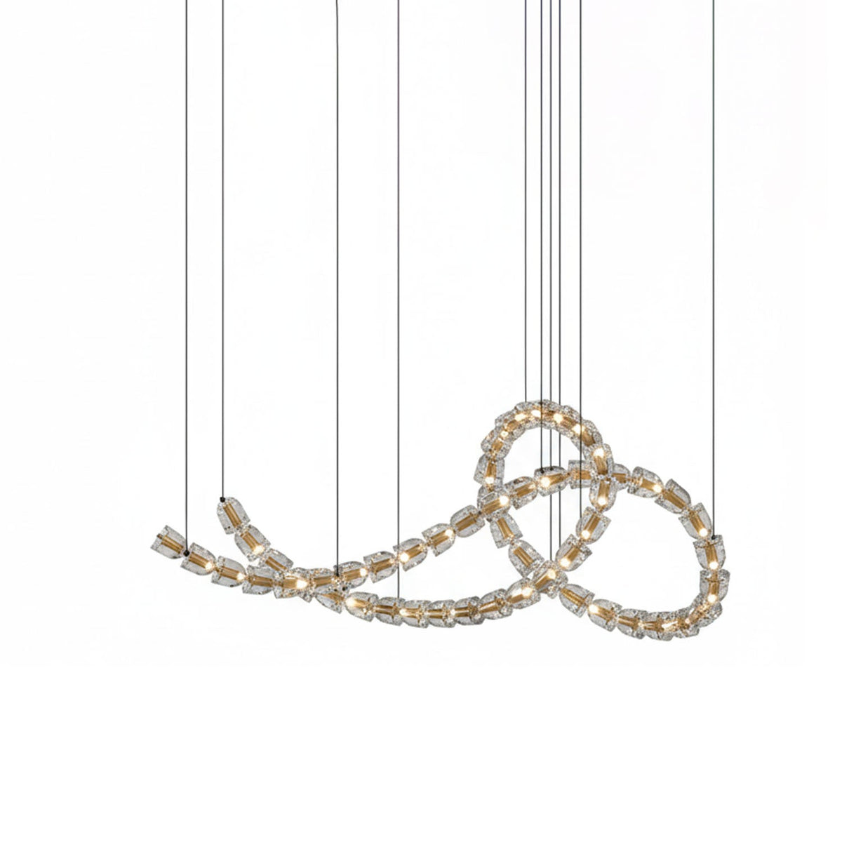 Gabriel Knot LED Chandelier – Customizable Modern Statement Lighting for Luxury Interiors