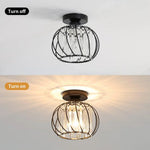 Modern Creative Lantern Shape Glass Ceiling Light