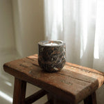 Halo Calm Natural Stone Candle Holder – Artisan Marble & Travertine Tabletop Accent