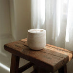 Halo Calm Natural Stone Candle Holder – Artisan Marble & Travertine Tabletop Accent