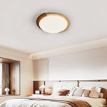 Halo Terra Ceiling Light in Yellow Travertine and Walnut