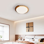 Halo Terra Ceiling Light in Yellow Travertine and Walnut