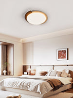Halo Terra Ceiling Light in Yellow Travertine and Walnut