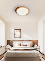 Halo Terra Ceiling Light in Yellow Travertine and Walnut