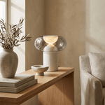 Halo Alabaster Table Lamp – Sculptural LED Accent Light for Modern Interiors