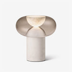 Halo Alabaster Table Lamp – Sculptural LED Accent Light for Modern Interiors