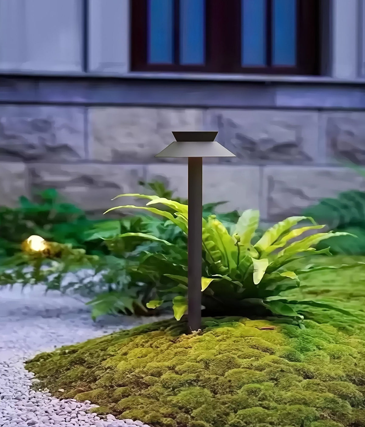 Halo Stem Outdoor Path Light – Modern LED Bollard for Walkways & Gardens