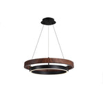 Haloa Modern Wood and Metal LED Pendant Light for Dining and Living Spaces