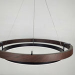 Haloa Modern Wood and Metal LED Pendant Light for Dining and Living Spaces