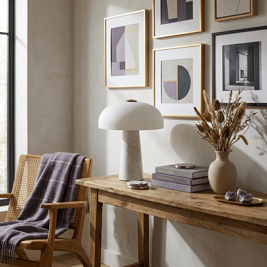 Haloire Marble Table Lamp – Modern Sculptural LED Desk Light
