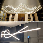 Pearl Necklace Acrylic Ball Chandelier, Modern Gold LED Pendant Light