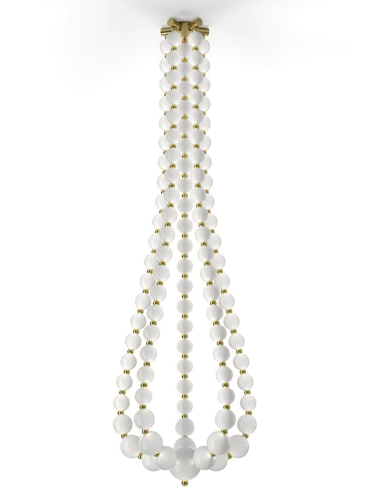 Halti Necklace Acrylic Chandelier with Gold Accents and Integrated LED