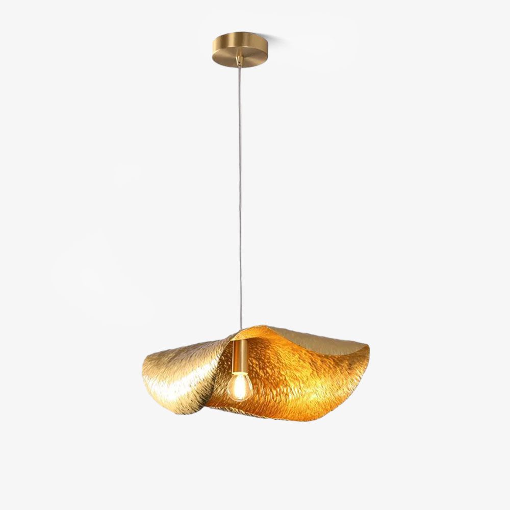 Hammered Brass Suspension Llight