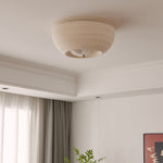 Hana Flush Mount Ceiling Light in Fabric and Crystal