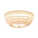 Hana Flush Mount Ceiling Light in Fabric and Crystal