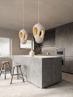 Hand Built White Pendant Lamp