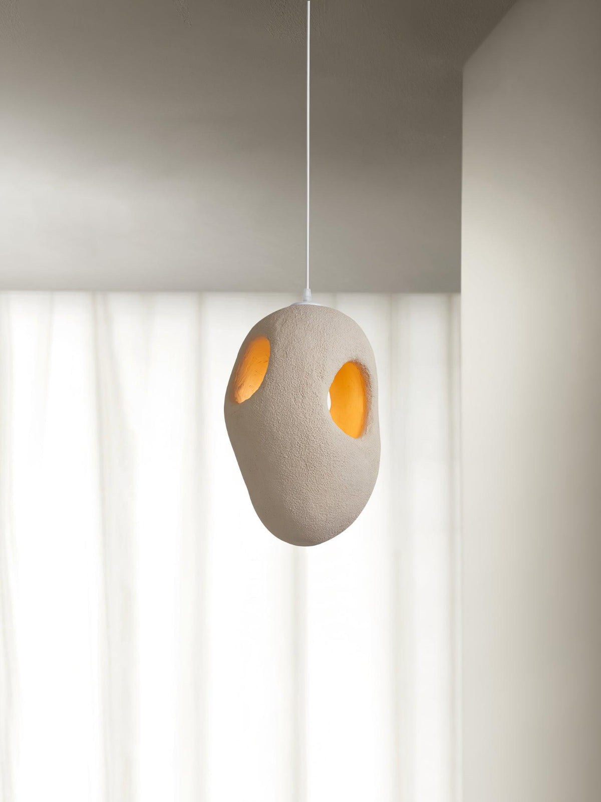 Hand Built White Pendant Lamp