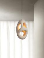 Hand Built White Pendant Lamp