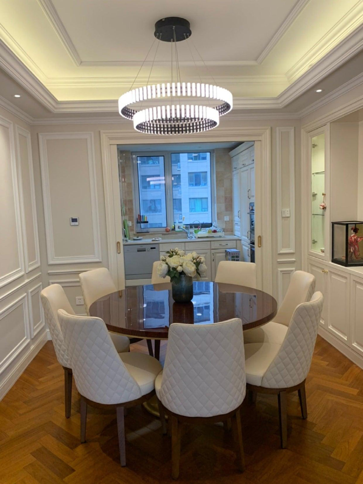Aurelia LED Chandelier – Modern Hanging Ring Light for Dining & Living Spaces