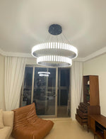 Aurelia LED Chandelier – Modern Hanging Ring Light for Dining & Living Spaces