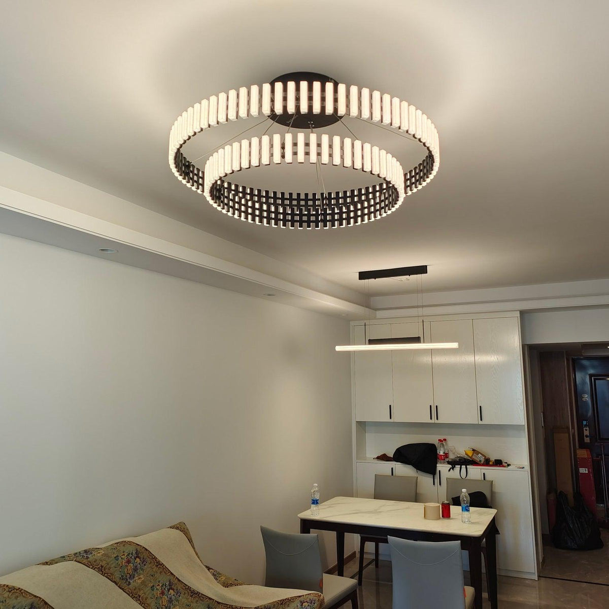 Aurelia LED Chandelier – Modern Hanging Ring Light for Dining & Living Spaces